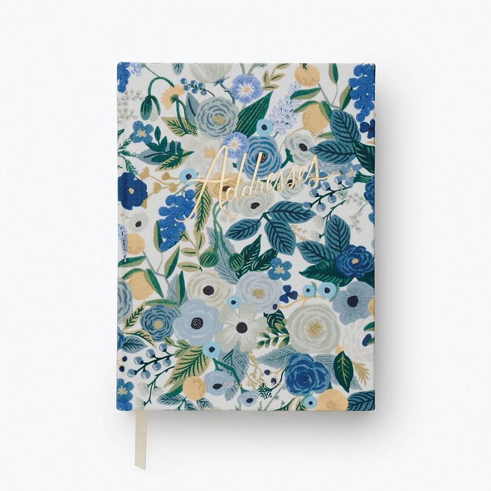 Blue Garden Party Address Journal | Paper Source