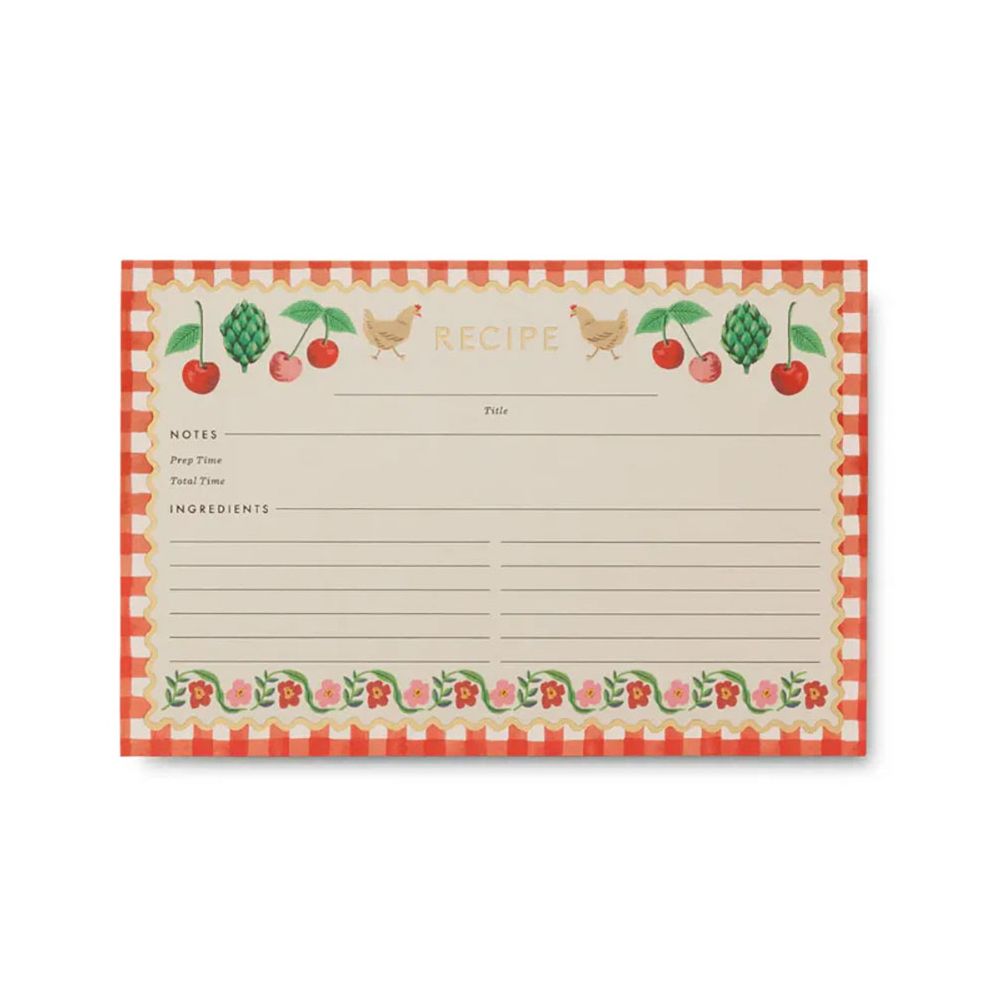 Pack of 12 Cherry Farm Recipe Cards