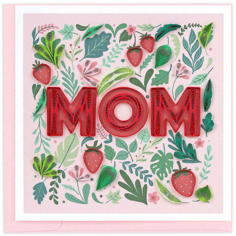 Quilling Strawberry Mom Greeting Card