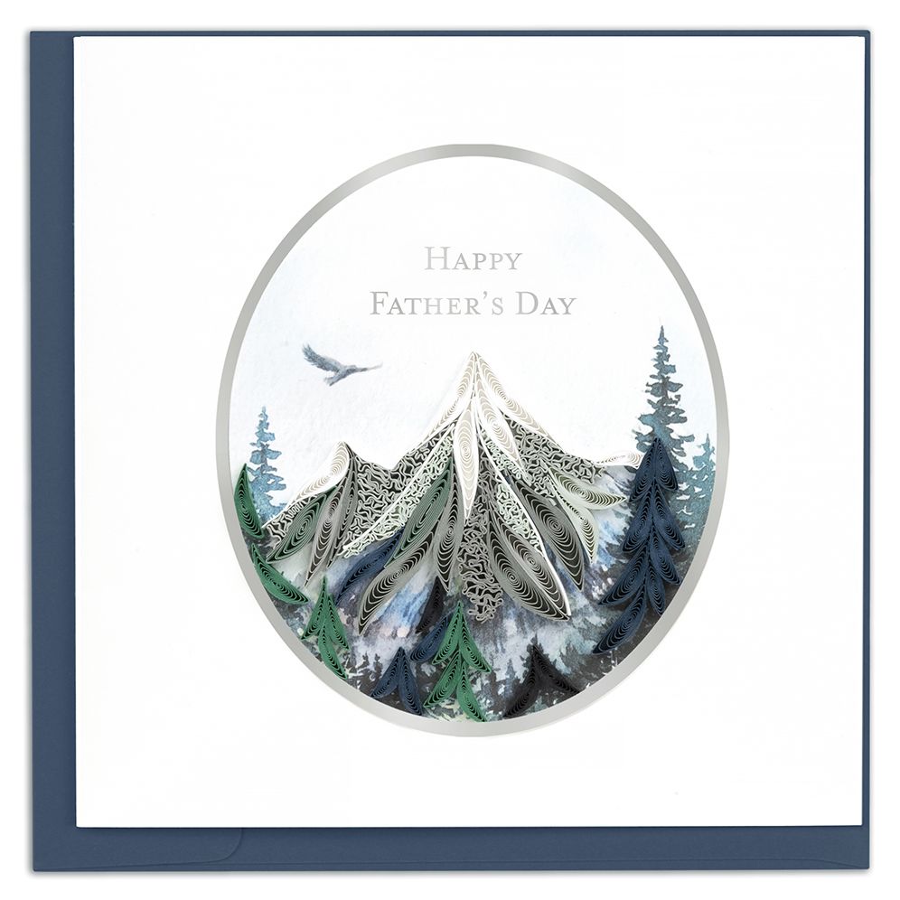 Quilling Mountainscape Father's Day Card
