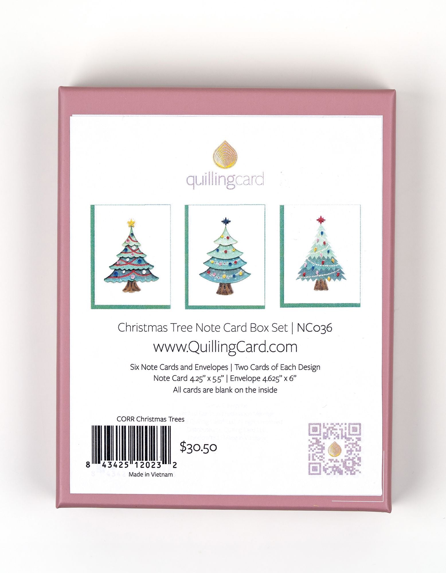 Quilling Christmas Tree Assorted Boxed Set of 6