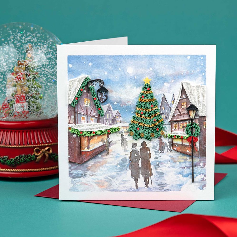 Quilling Holiday Market Christmas Card