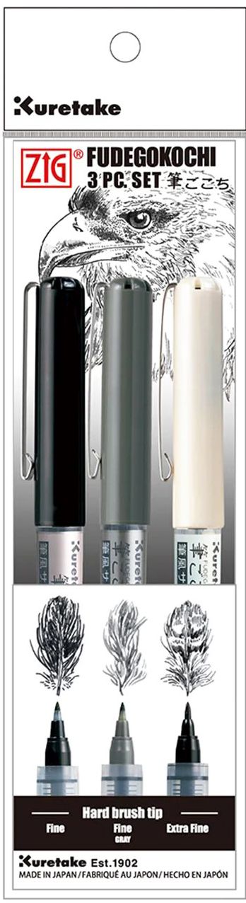 Kuretake Fudegokochi Markers S/3