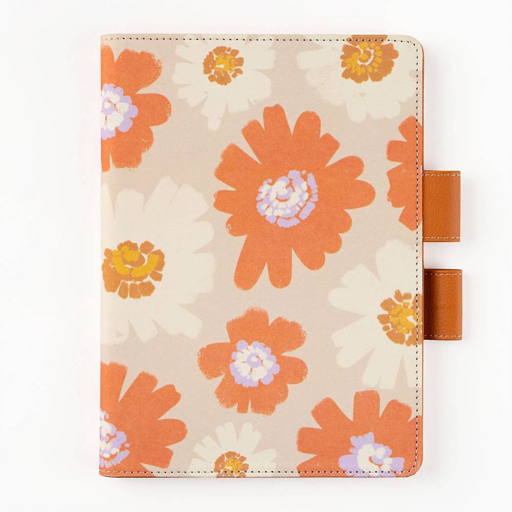 Paper Source A5 All Over Floral Bookcloth Journal Cover with Pen Loop Closure