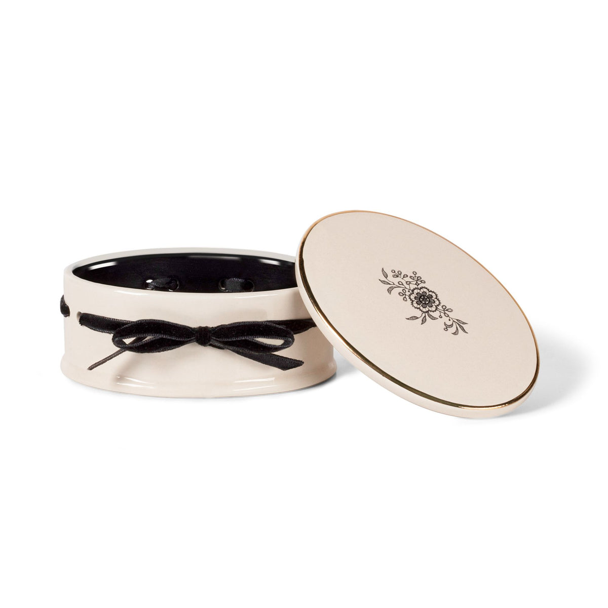 Noir Small Treasures Ceramic Trinket Box