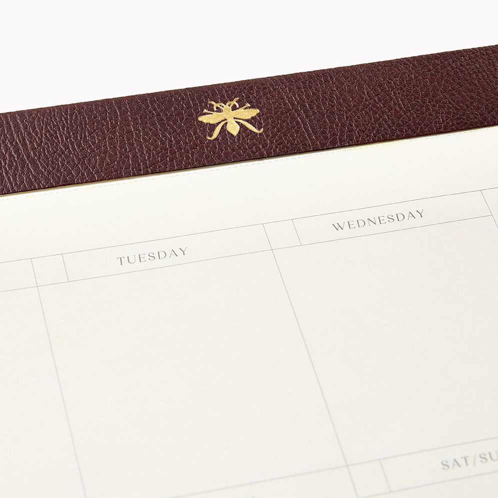 Choc Stripe Paper Wasp Desk Pad