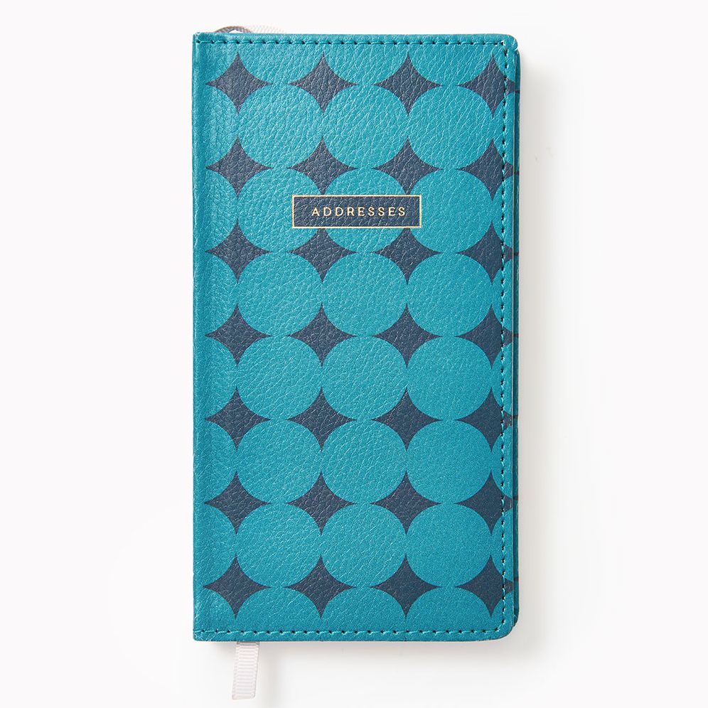 Teal Diamond Paper Wasp Slim Address Book | Paper Source