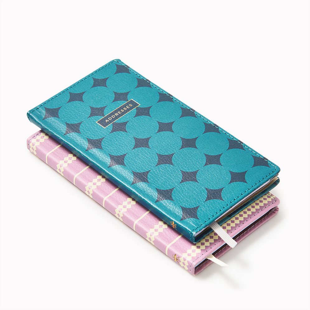 Wisteria Dots Paper Wasp Slim Address Book