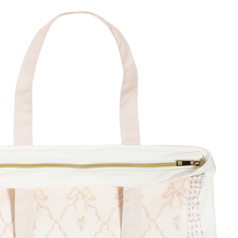 Darcy Floral Tote Bag with Zipper Closure