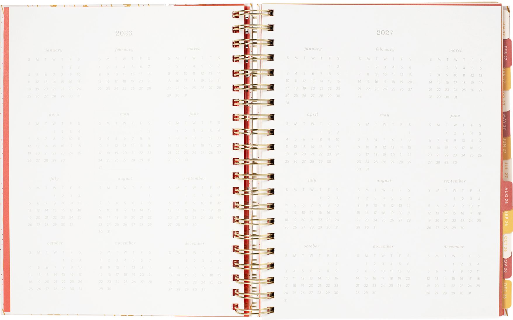 2026-2027 Pasta Plans Weekly Desk Planner