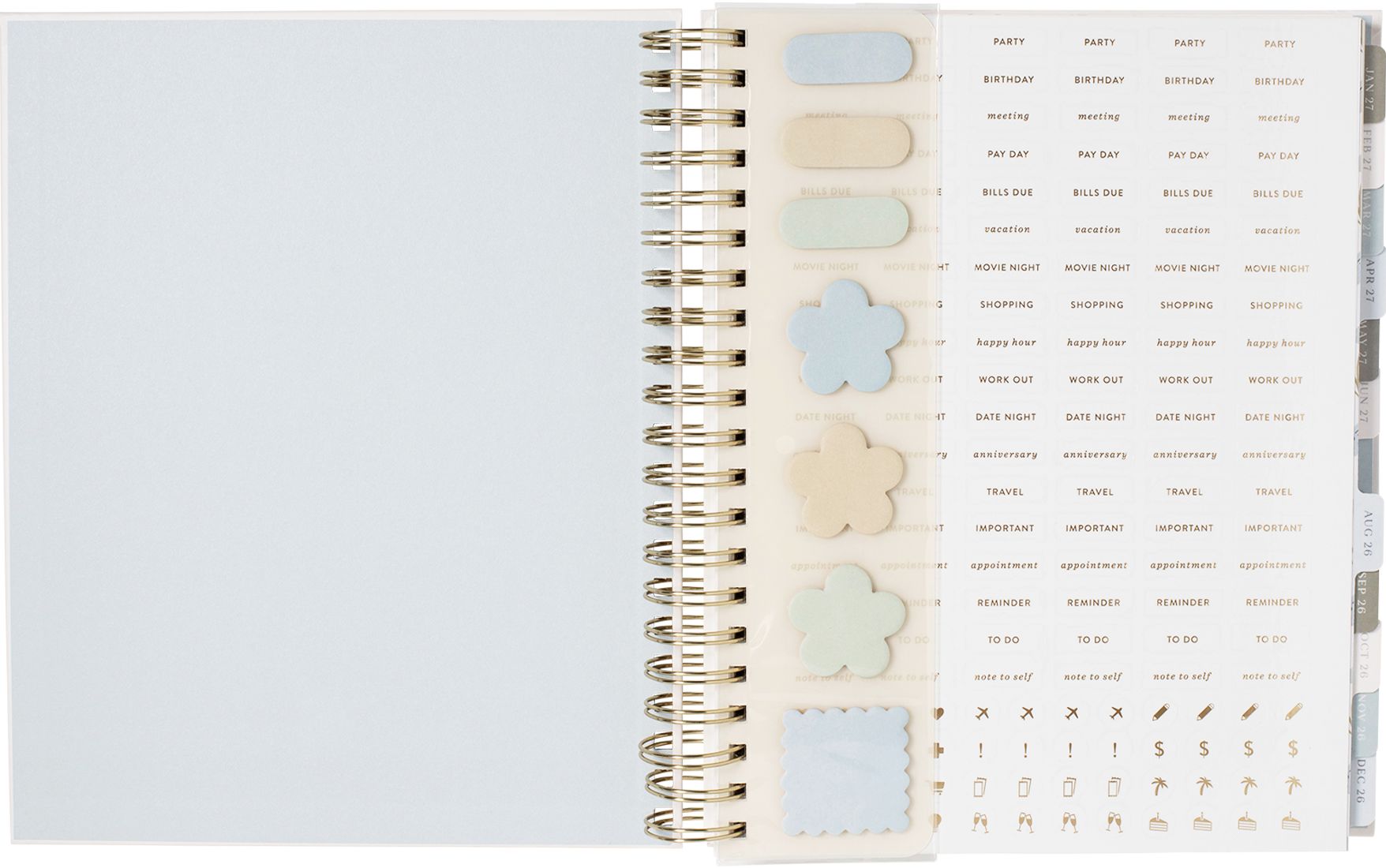 2026-2027 Rosemary Frame Weekly Desk Planner | Paper Source