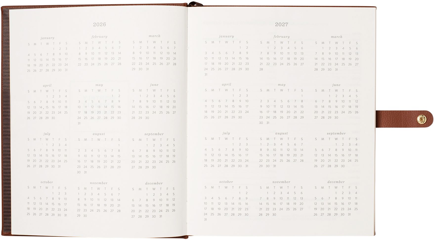 2026-2027 Antique Frame Weekly Desk Planner
