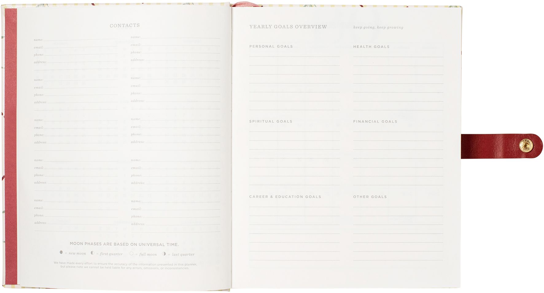 2026-2027 Cottage Bouquet Weekly Desk Planner