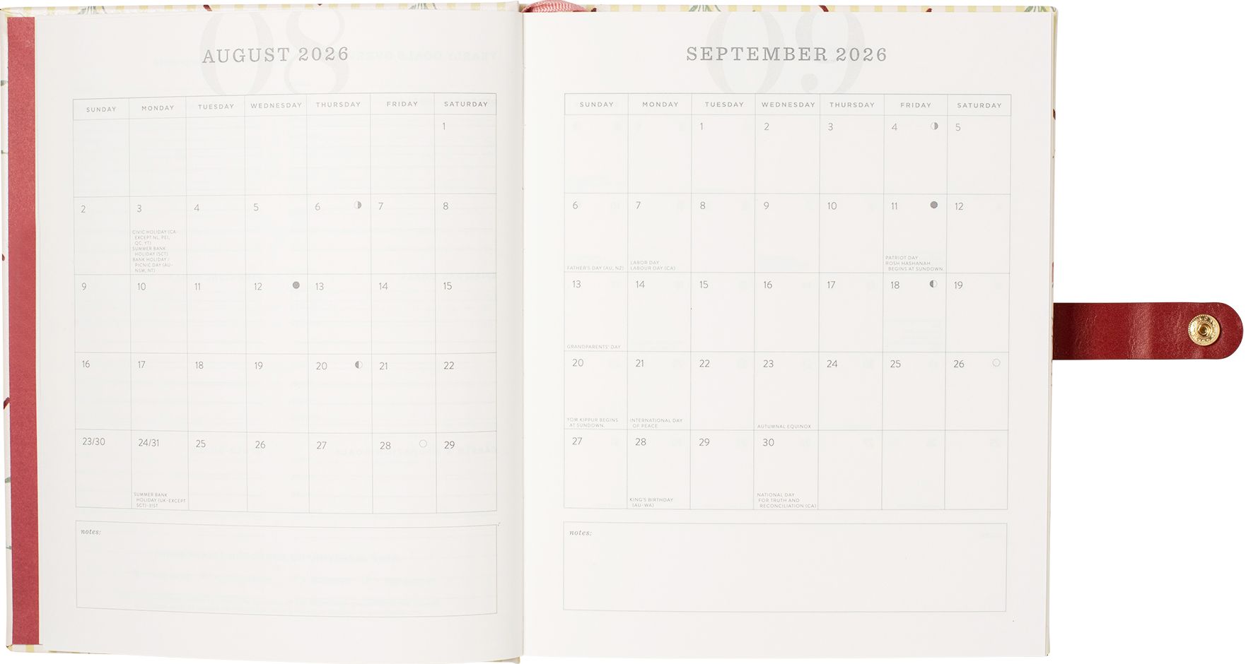 2026-2027 Cottage Bouquet Weekly Desk Planner