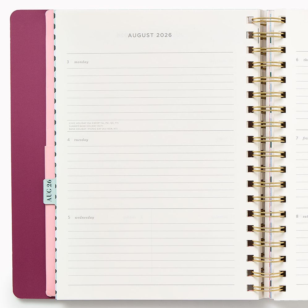 2026-2027 Paper Source Tiles Weekly Desk Planner