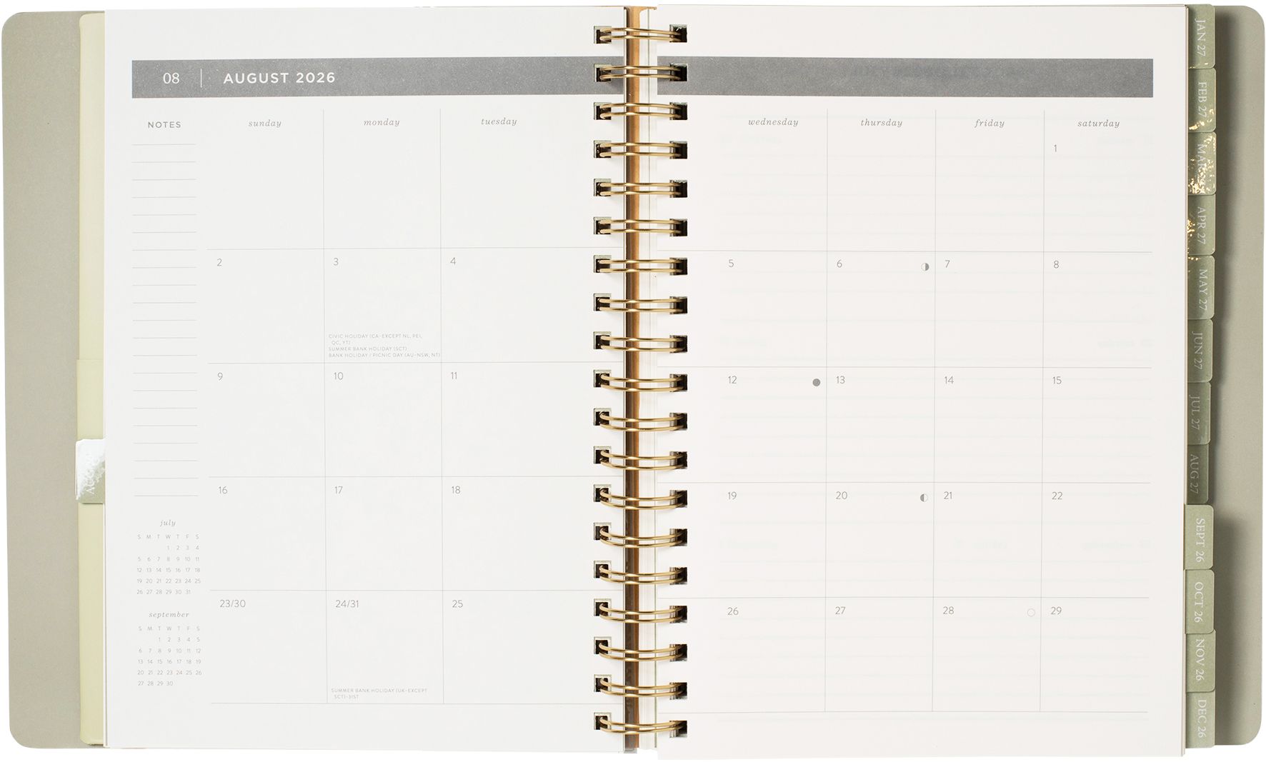 2026-2027 Fantasy Weekly Desk Planner