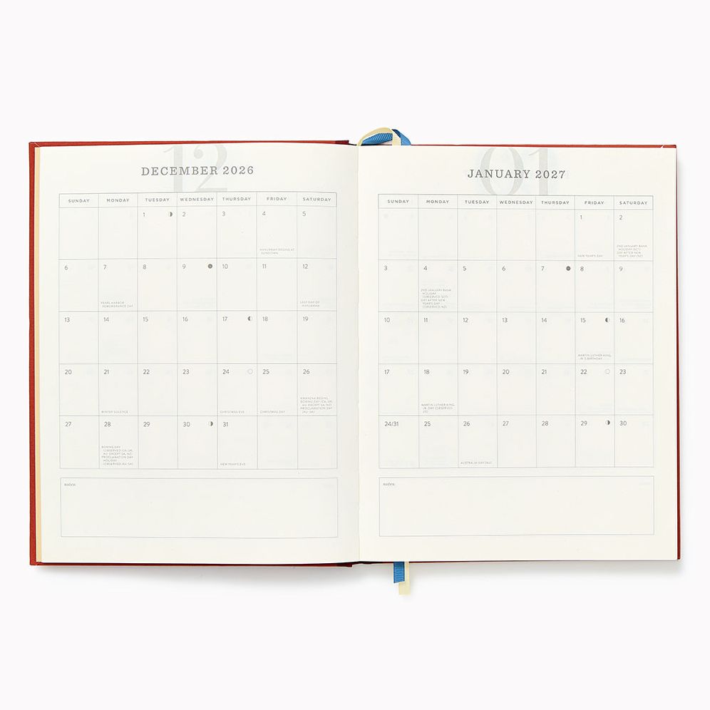 2026-2027 Paper Source Wild Roses Horse Weekly Desk Planner