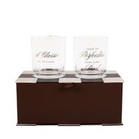 Aged to Perfection Whiskey Glasses Set of 2