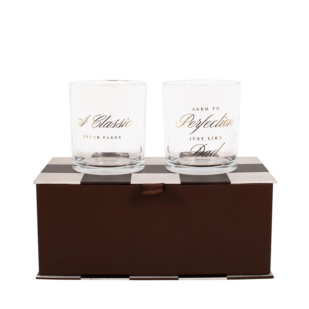 Aged to Perfection Whiskey Glasses Set of 2