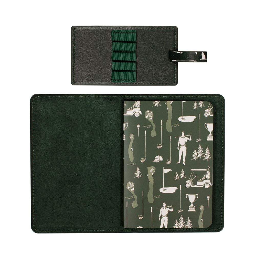 Faux Leather Golf Score Keeper and Tee Holder