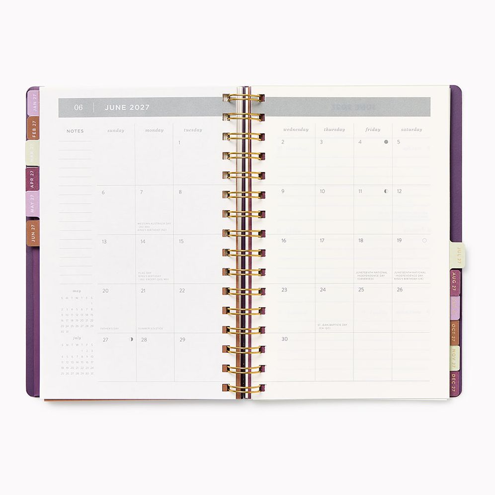 2027 Paper Source Color Grid Weekly Desk Planner