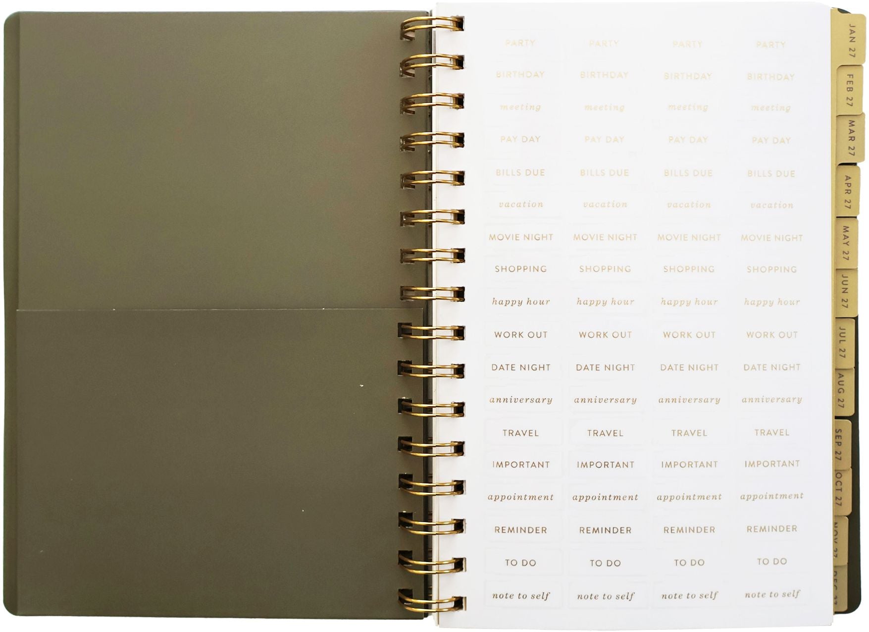 2027 Forage Pear Weekly Desk Planner