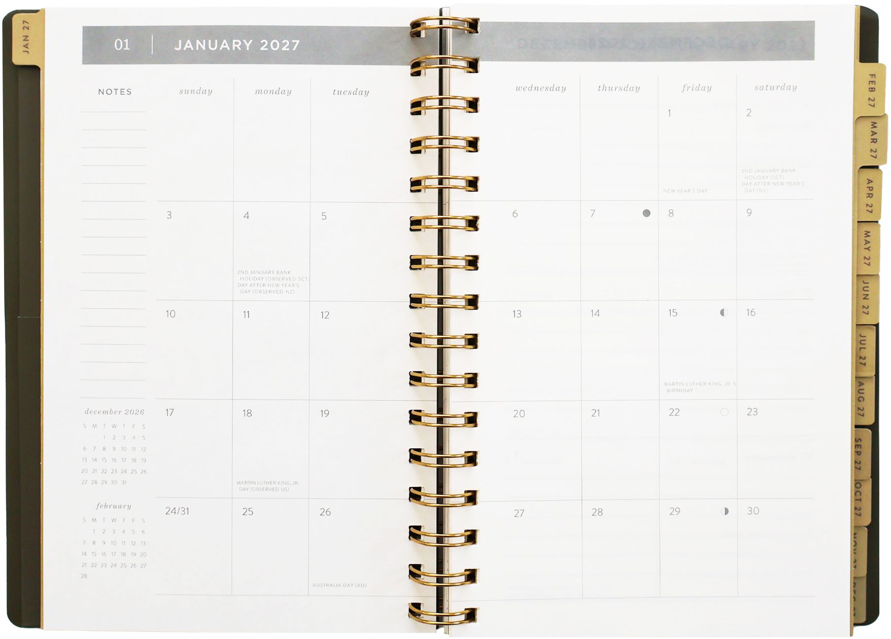2027 Forage Pear Weekly Desk Planner