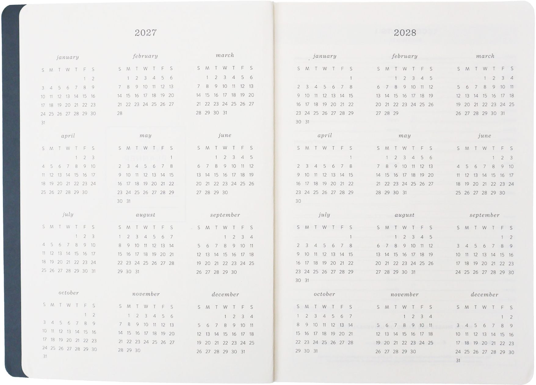 2027 Wavy Weeks Weekly Desk Planner