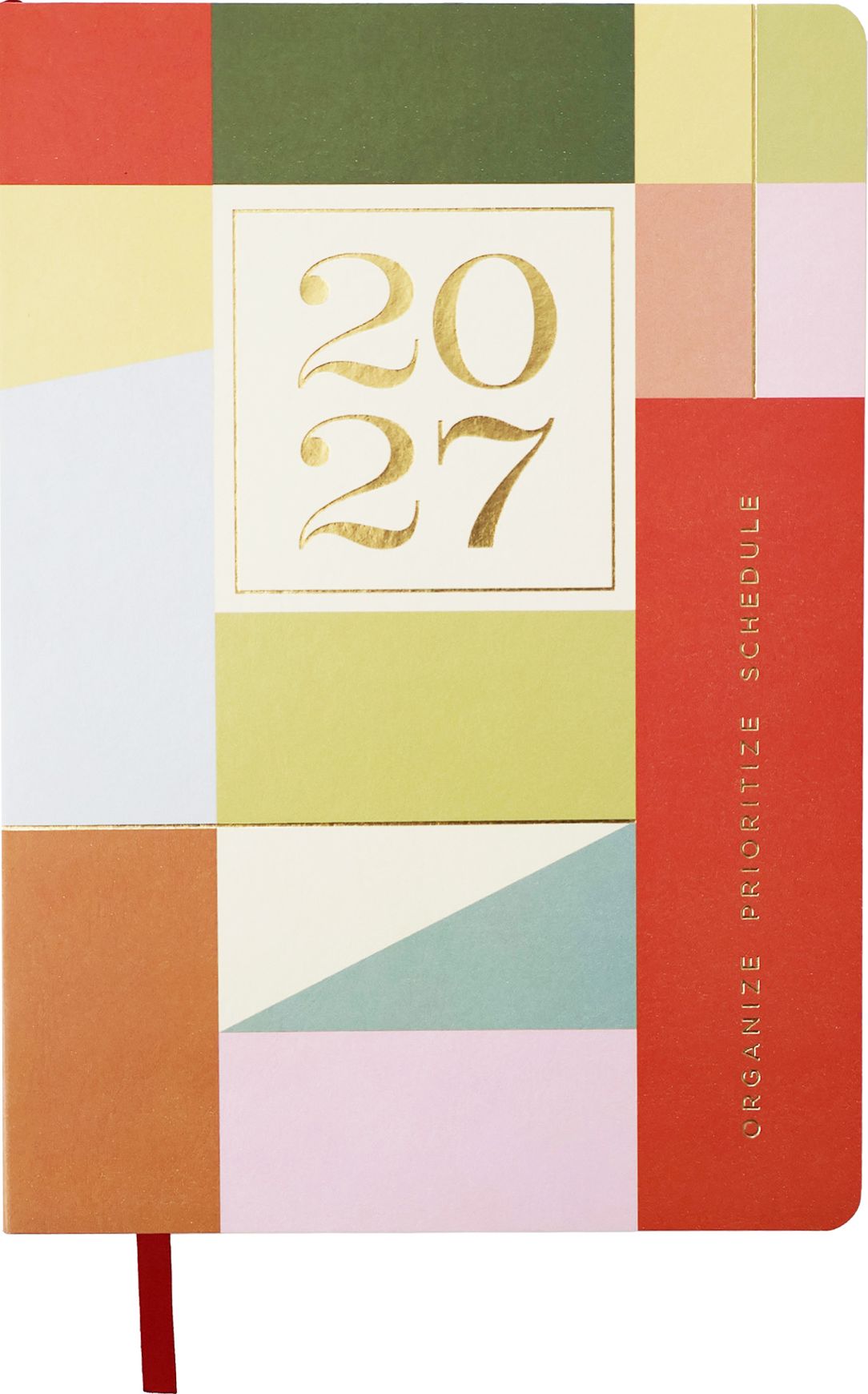 2027 Colorblock Weekly Desk Planner