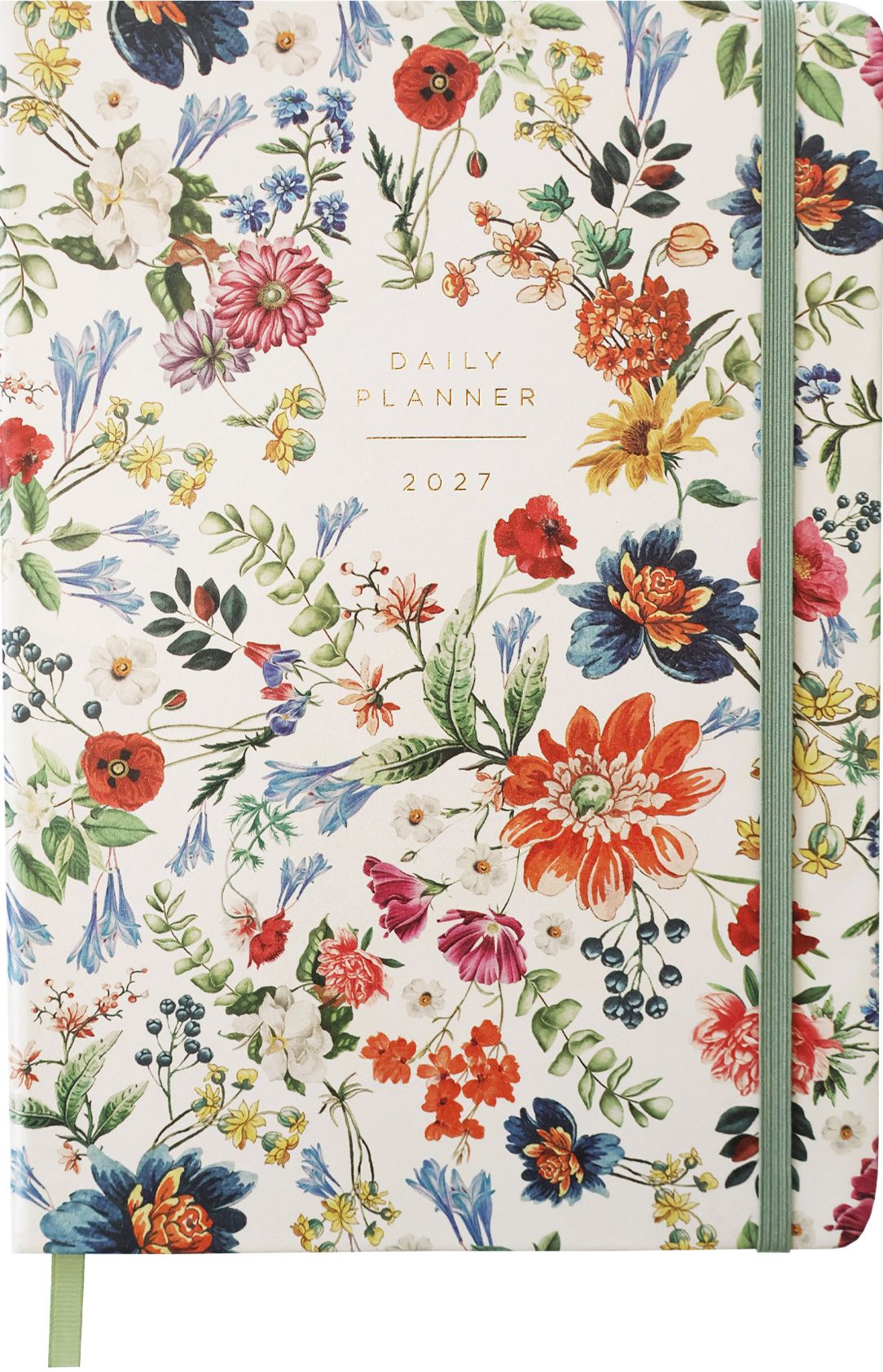 2027 Ivory Garden Monthly Desk Planner