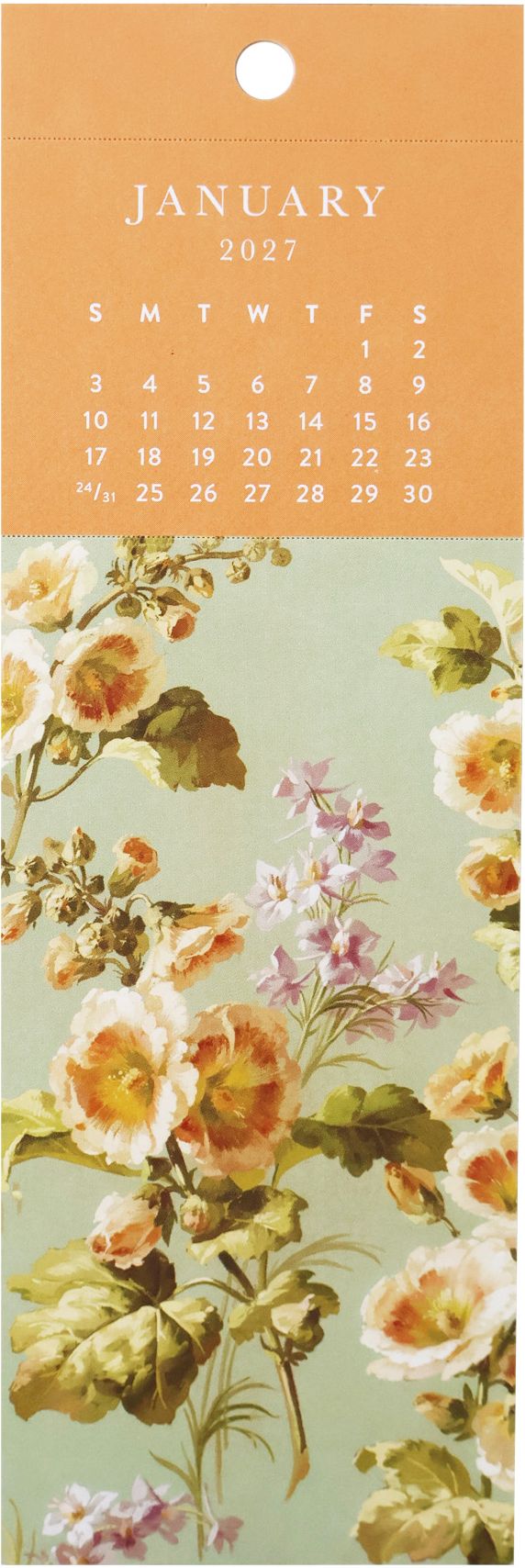 2027 Lush Garden Bookmark Calendar
