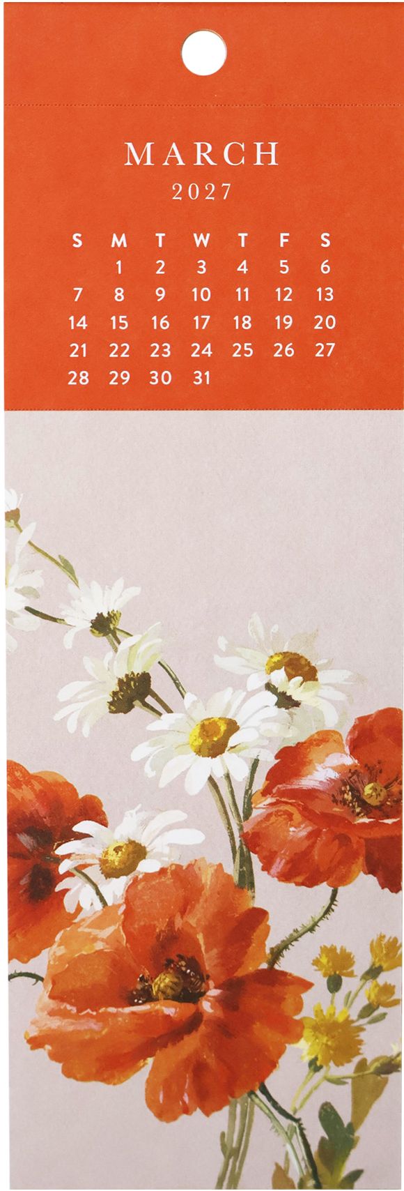2027 Lush Garden Bookmark Calendar