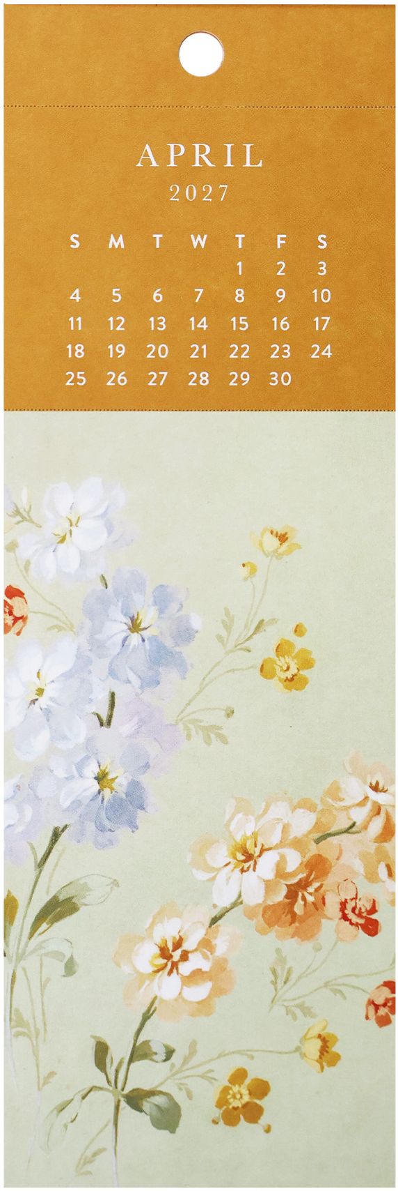 2027 Lush Garden Bookmark Calendar