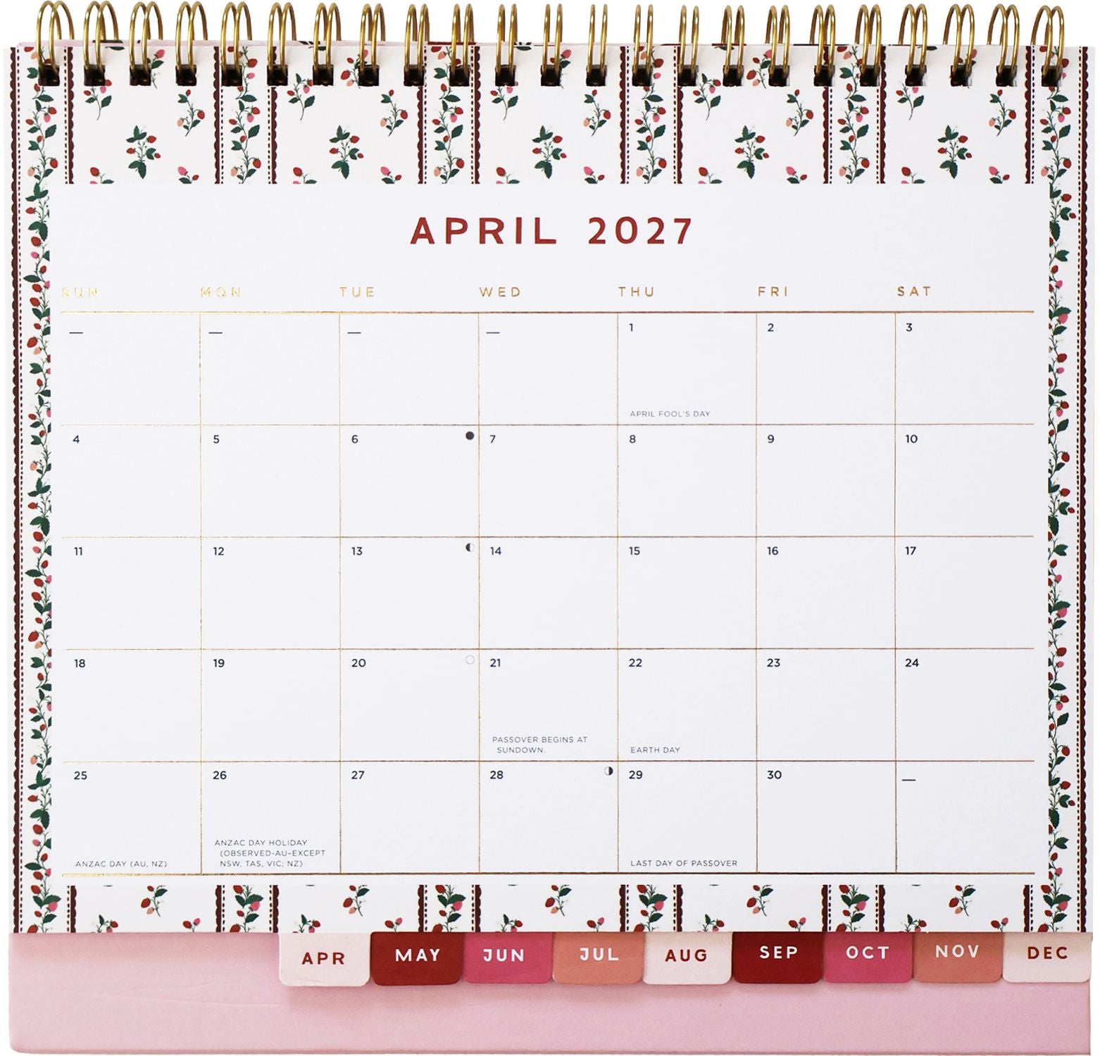 2027 Strawberry Gardens Desktop Calendar