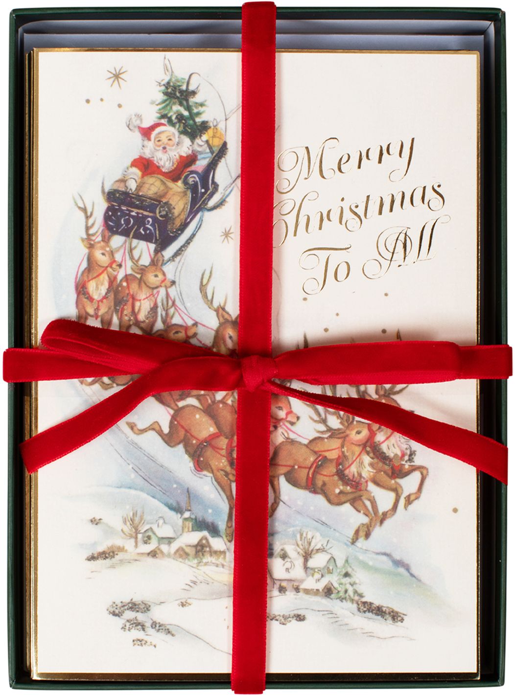Santa's Sleigh Holiday Boxed Cards Set Of 16
