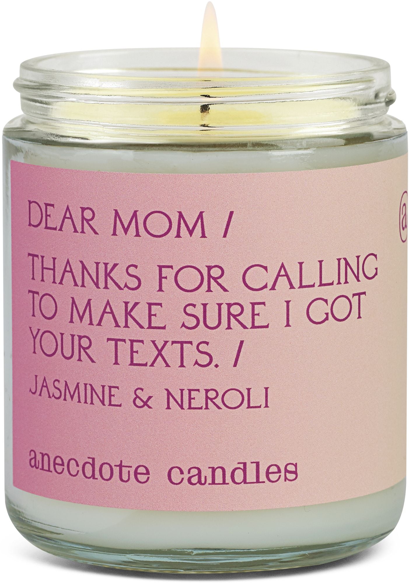 Dear Mom Glass Jar Candle