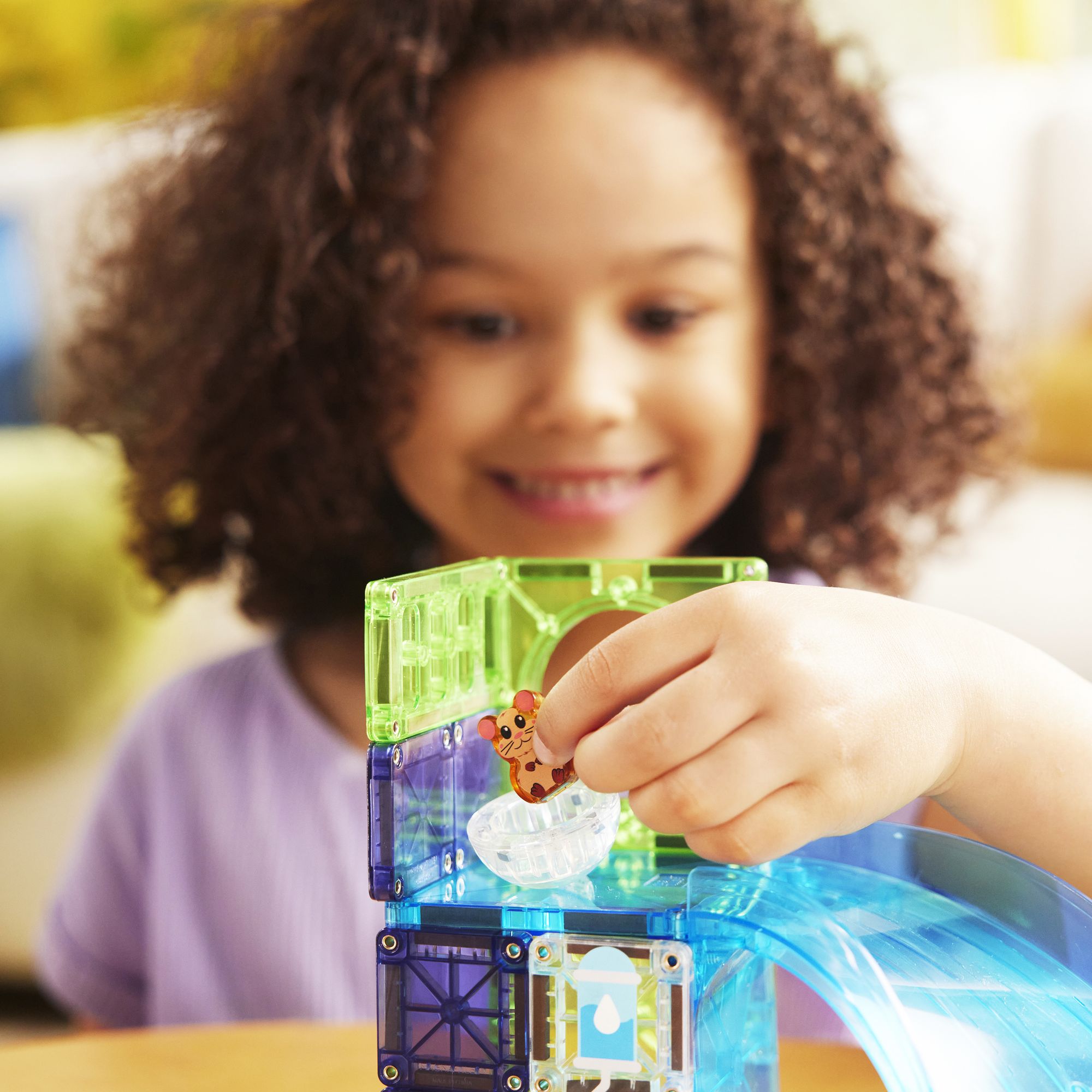 MAGNA-TILES® Hamster Ball 13-Piece Magnetic Construction Set, The Original Magnetic Building Brand