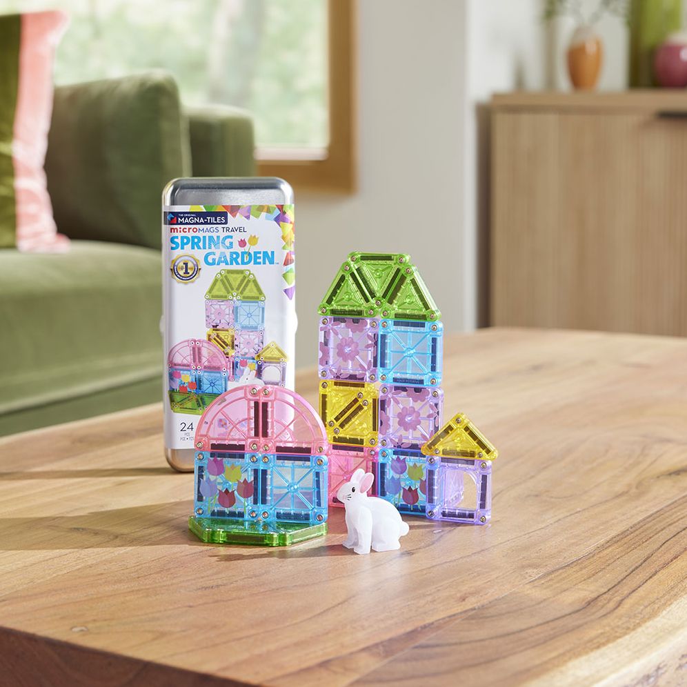 MAGNA-TILES® microMAGS Spring Garden Travel Set 24-Piece Magnetic