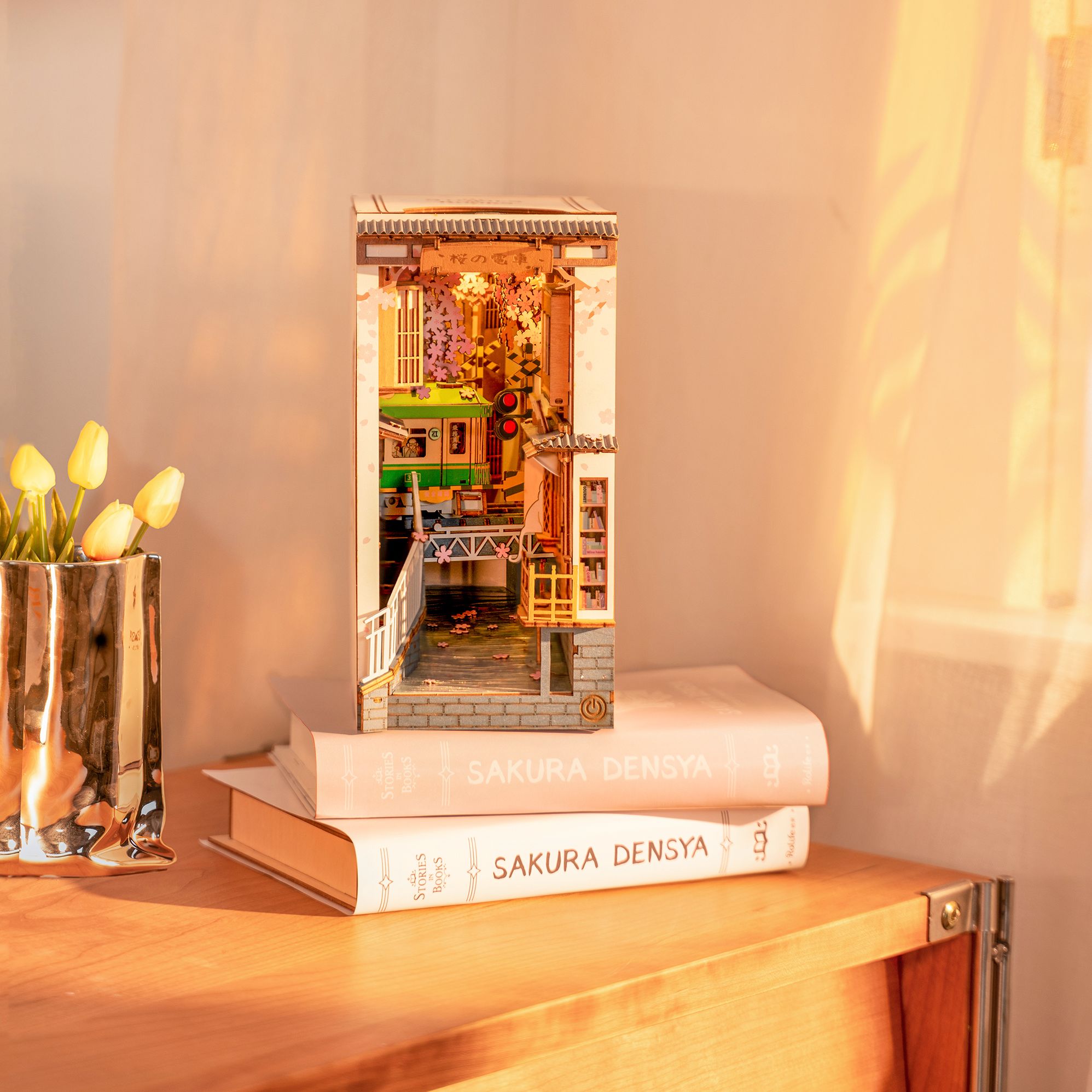 DIY Miniature Bookend: Sakura Tram | Paper Source