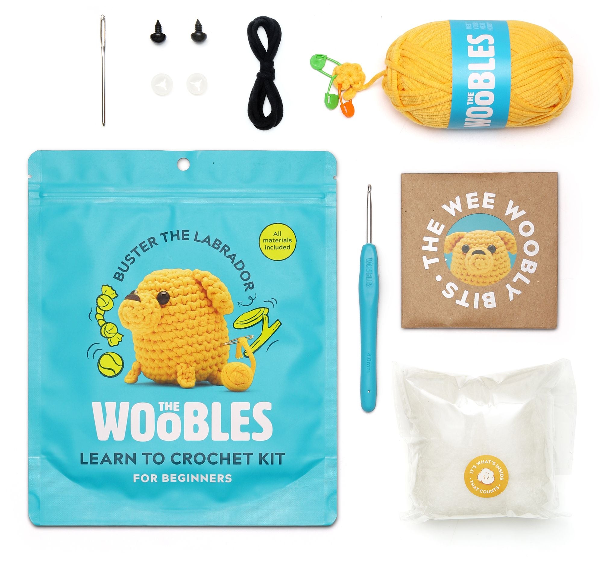 Buster the Labrador Learn to Crochet kit
