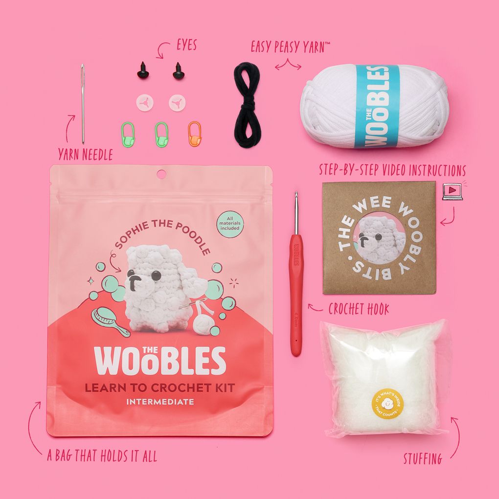 Sophie the Poodle Learn to Crochet Kit
