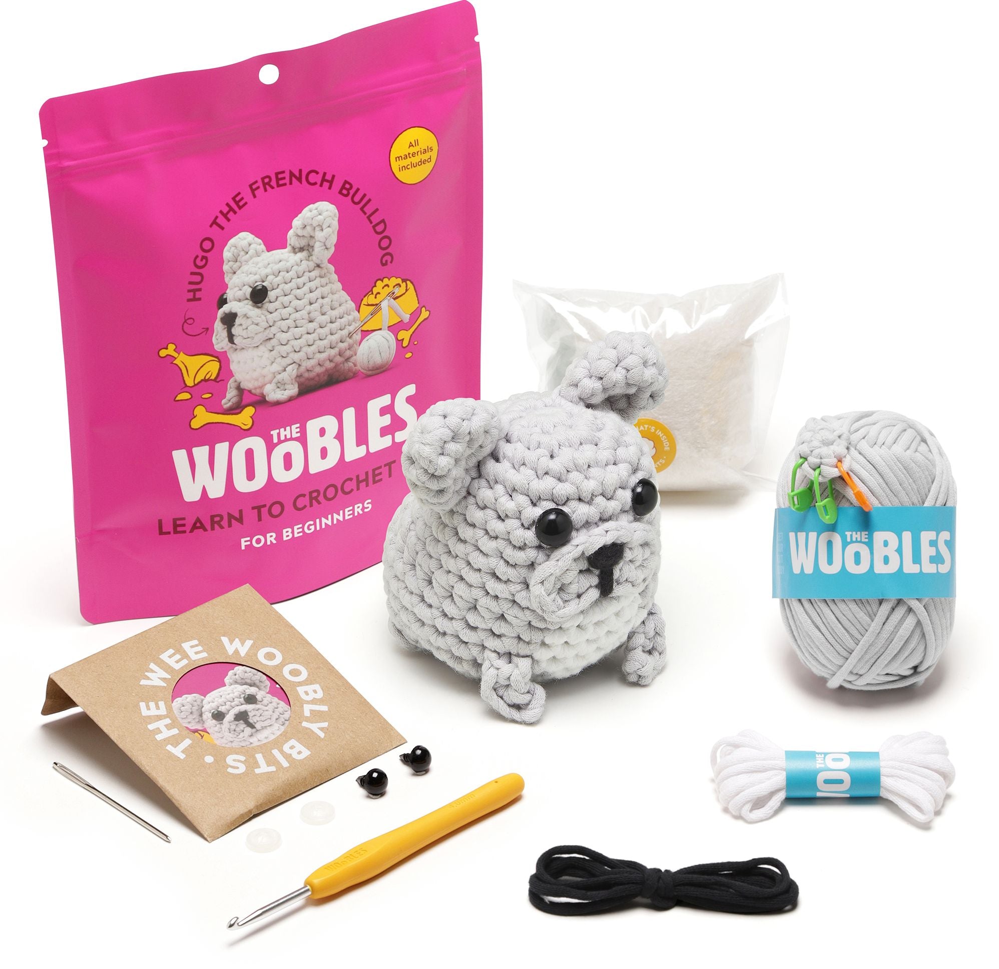 Hugo the French Bulldog Learn to Crochet kit