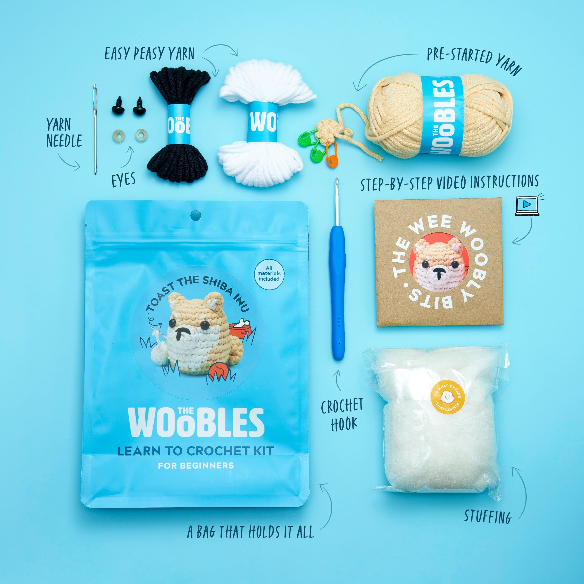 Toast the Shiba Inu Learn to Crochet Kit