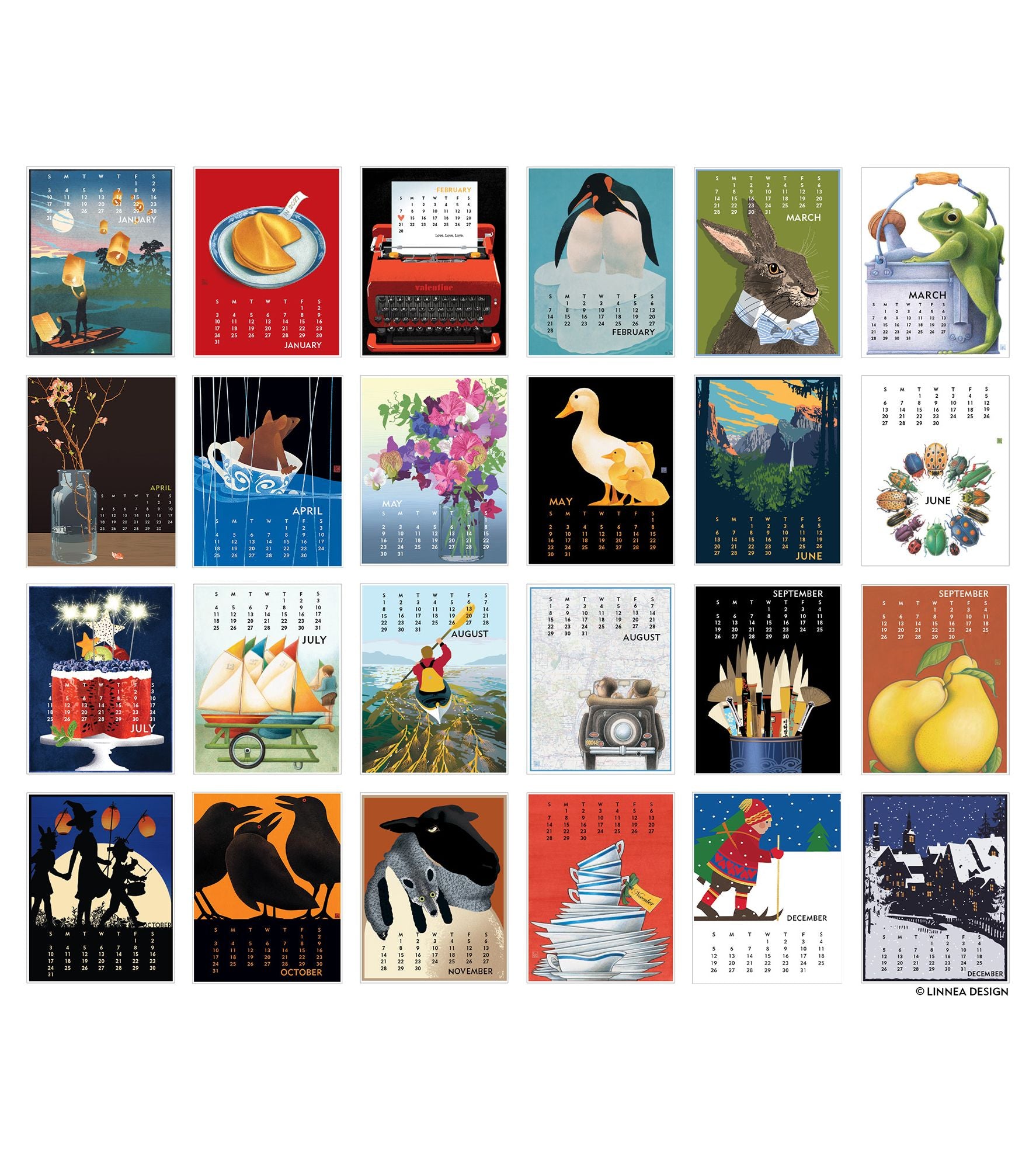2027 Linnea Design Poster Calendar | Paper Source