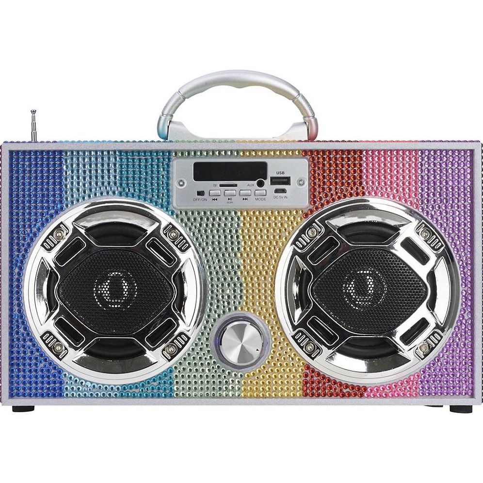 Rainbow Bling Boom Box | Paper Source