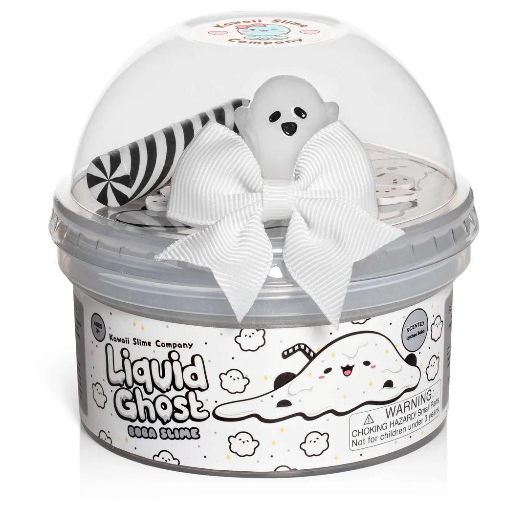 Liquid Ghost Boba Clear Signature Dome Slime