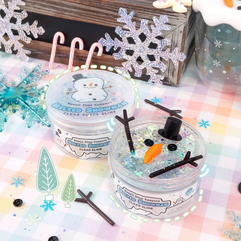 Melted Snowman Clear Putty Signature Dome¿ Slime