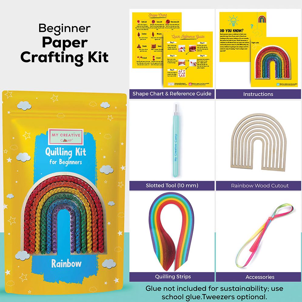 Rainbow Paper Quilling Craft Kit