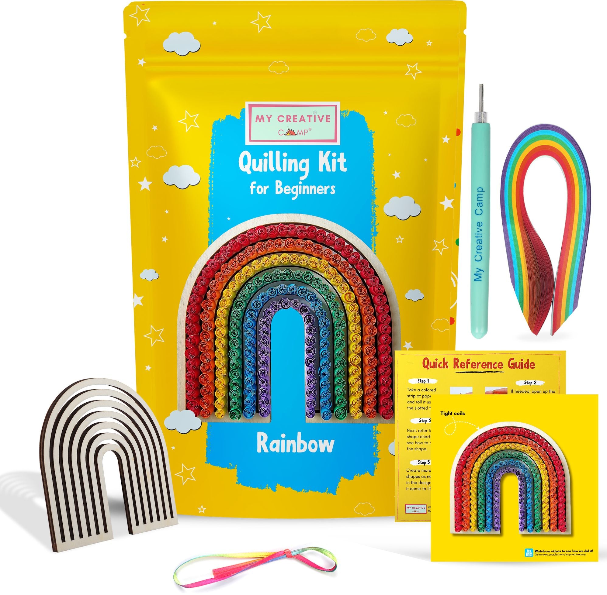 Rainbow Paper Quilling Craft Kit