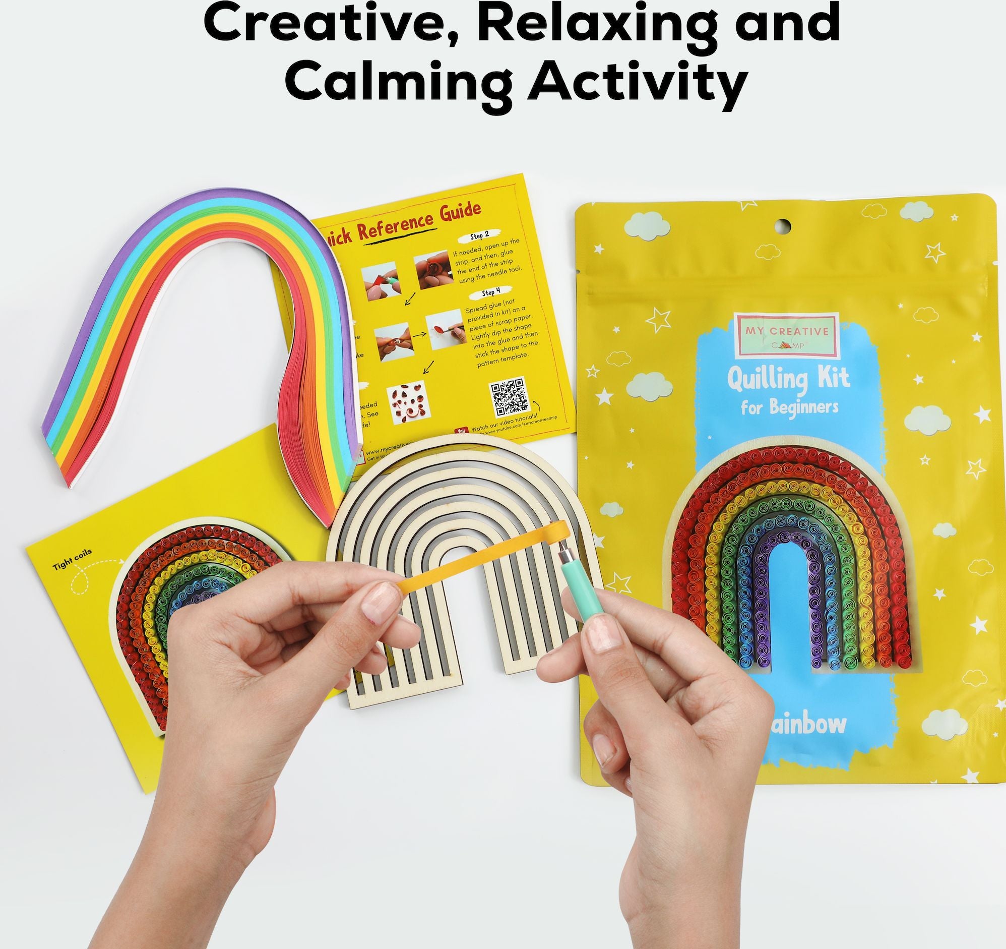 Rainbow Paper Quilling Craft Kit